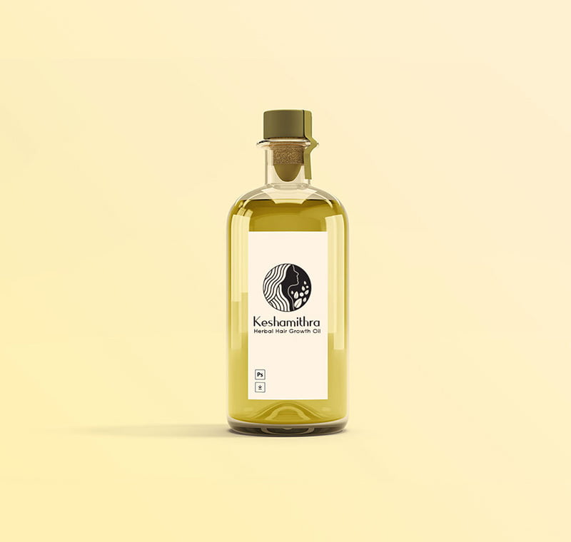Hair growth oil branding by febeight technologies